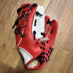 【値引き】野球グローブ　子ども用　赤い5本指軟式グローブのサムネイル