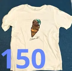 GU　子供用　アイスクリーム柄 Tシャツ ホワイト　150cm