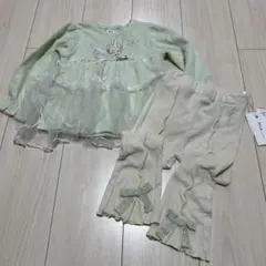 RELA. ディズニー　ティンカーベル　トレーナー　レギンス　100 しまむら