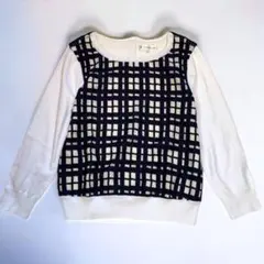 組曲 KUMIKYOKU チェック柄コンビプルオーバー M