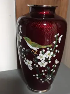 七宝焼 熱化工業 透釉 花鳥文 花瓶 - メルカリ