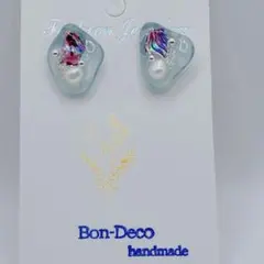 Bon-Deco シーグラス ピアス ハンドメイド
