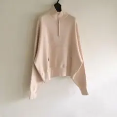 ビューティーアンドユース　スポンディッシュニットハーフジッププルオーバー　フリー