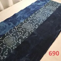❣️藍染木綿=退色藍=ブルー藍➕️型染め=半幅×3枚セット 690