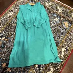 マーキーズ　グリーン　七分袖 ワンピース 130