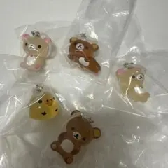 リラックマ　クリアマスコットチャーム　めじるしアクセサリー　コンプリート