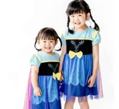 アナと雪の女王 プリンセス ワンピース なりきり ドレス お姫様 姉妹 お揃い