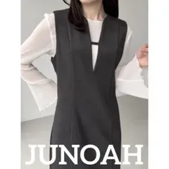 JUNOAH バックオープンIラインワンピース