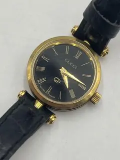 GUCCI グッチ 腕時計 ヴィンテージ ブラック レザー クォーツ GUCCI グッチ 腕時計 ヴィンテージ ブラック レザー クォーツ - メルカリ