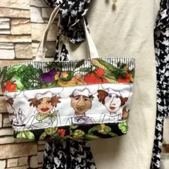 ロラライハリス　シェフさんトートバッグ　リバシブル可　　　☆ハンドメイド品☆