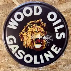 WOOD OILS GASOLINE 琺瑯看板 アンティークのサムネイル