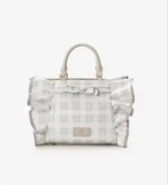 SAMANTHAVEGA チェックリボンフリルハンドバッグ（小）