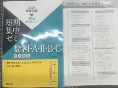 河合塾 難関数学ⅠAⅡBC 2024 新高3 スタート学期 数学 テキスト