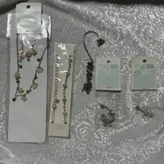 アクセサリーセット 星 蝶 ボディピアス　アンクレット　ネックレス　イヤーフック