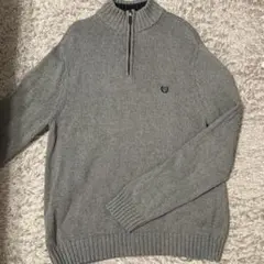 【CHAPS】ハーフジップ　グレー　ニット