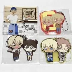 名探偵コナン　ラバスト　アクリルストラップ　安室透4点セット