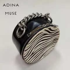 ADINA MUSE ゼブラ柄 ハラコ　丸型2wayショルダーバッグのサムネイル
