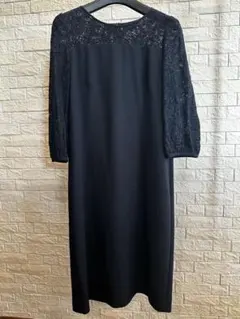 ships little black Aラインドレス レース袖　オケージョン