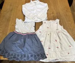 ワンピース　ブラウス　３枚セット　110センチ　使用感あり