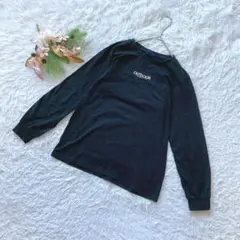 【アウトドア】 (M) クルーネックTシャツ 長袖 綿100% 刺繍 カジュアル