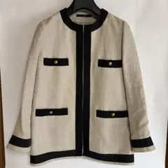 《美品》リエス　メルローズ　ジャケット　麻　フリーサイズのサムネイル