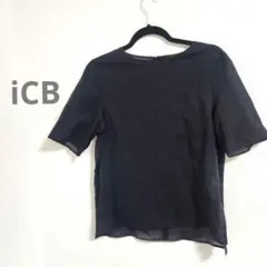 定価1万7930円 洗えるiCB コットンリップル Tブラウス ブラック 4のサムネイル