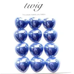 B59パールガラスカボションハート薄青色送料無料ライトブルー水色パーツかわいい