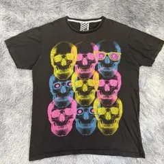 90s ビンテージ サイケ スカル 骸骨 アート Tシャツ tee y2k古着 