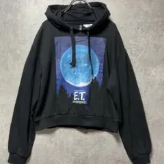 H&M E.T コラボ スウェット パーカー S クロップド丈 映画 ショート