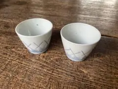 蕎麦猪口 染付交叉草文蕎麦 古伊万里 酒器 - メルカリ