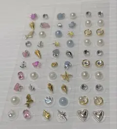 サービス品！夏パーツ夏割中　耳ツボジュエリー６０粒金アレ対応