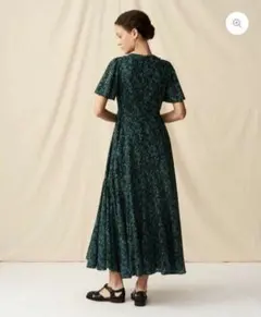 マリハ シンデレラのドレス 38 М ブルー系花柄 キャミワンピ マキシ丈 