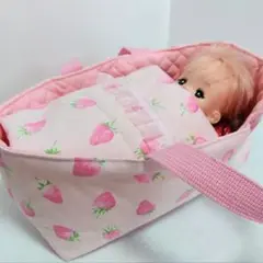 メルちゃん ハンドメイド クーファン ソランちゃん お布団 いちごミルク