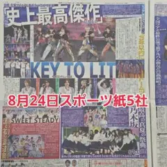 匿名配送！送料込み！ 8月24日 朝刊　 スポーツ紙全5社
