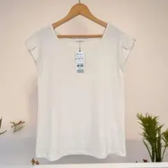 【Dip Drops】新品　リボン付　フレンチスリーブ　Tシャツ アイボリーのサムネイル