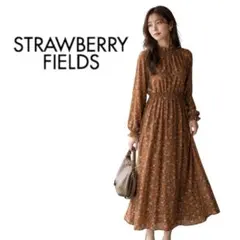 STRABERRY FIELDS 花柄ロングドレス