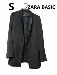 試着のみ ZARA BASIC タキシード風 テーラードジャケット ブラック S