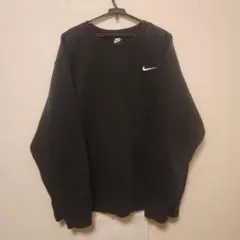ナイキ クラブ フリース プルオーバー クルーネック 刺繍 XL ブラック