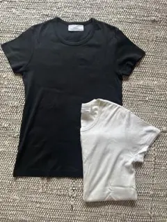 ユナイテッドアローズ購入◾️astraet日本製半袖コットンTシャツ白黒2枚セットのサムネイル