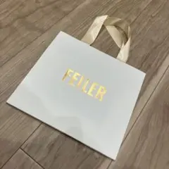FEILER ホワイトショップ袋 ゴールドロゴのサムネイル