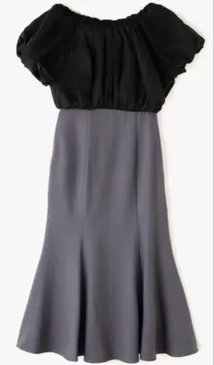 未使用　ナチュラルビューティーベーシック　オフショルドッキングワンピース