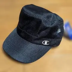 Champion ブラック ワークキャップ メッシュ付き