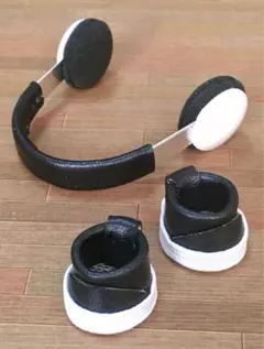 10cmぬい用 首掛けヘッドホン&合皮ブーツセット