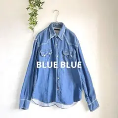 BLUE BLUEブルーブルー　ウェスタンブラウス デニムシャツ　デニムブラウスのサムネイル