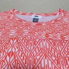 Old Navy 半袖Tシャツ 幾何学模様 オレンジ ホワイトのサムネイル