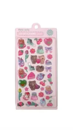 【新品】3D　ぷっくり　動物　犬　猫　硬いシール