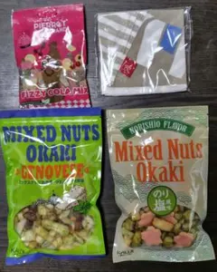 KALDI Mixナッツおかき　グミ　エコバッグなど４点（2026福袋内）