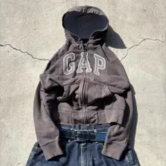 OLD GAP FADED BLACK ZIP HOODIE Y2K