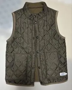 ARMEN キルト リバーシブルベスト FRENCH DARK KHAKI