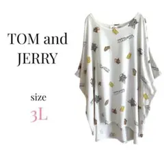 トムとジェリー【3L】ビックサイズ 半袖Tシャツ ドルマンスリーブ プリントのサムネイル